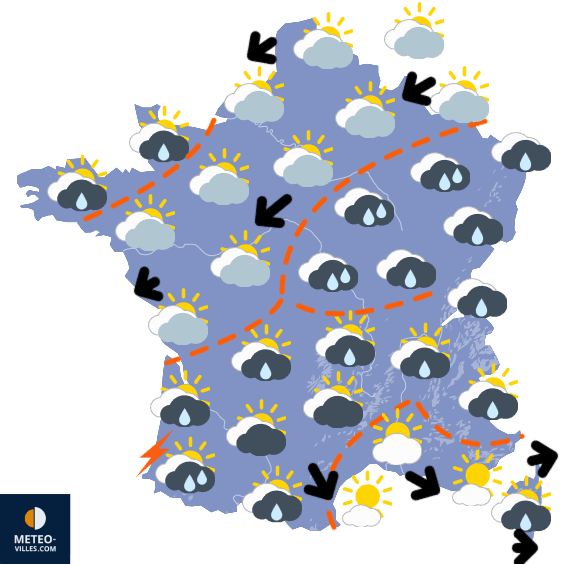 Carte de température France