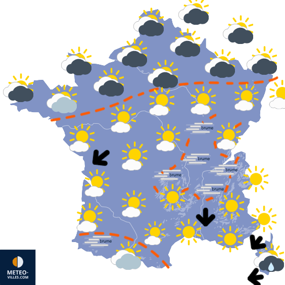 Carte de température France