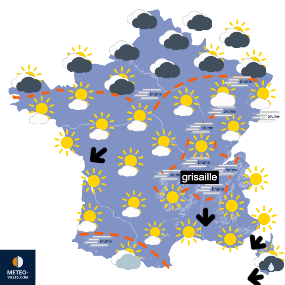 Carte de température France