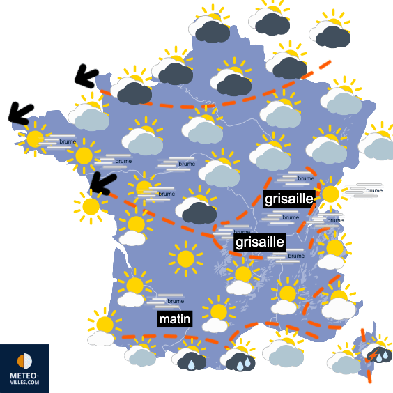 Carte de température France