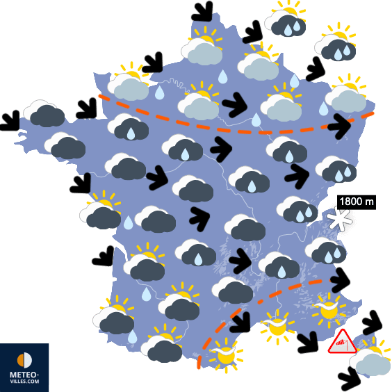 Carte de température France