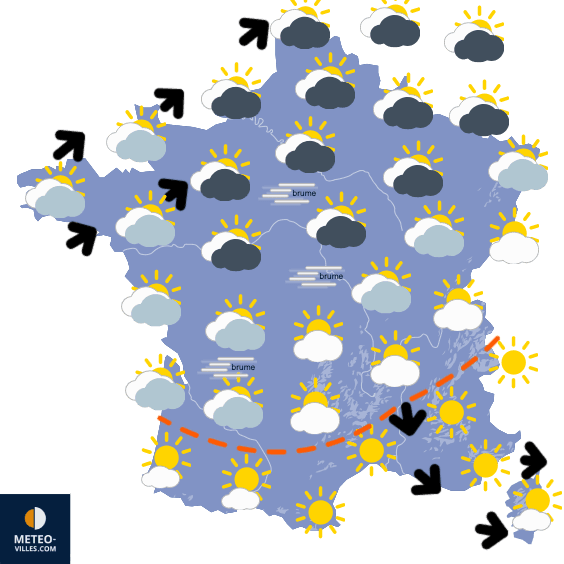 Carte de température France