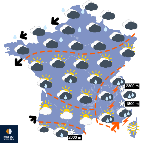 Carte de température France