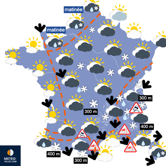Carte de température France