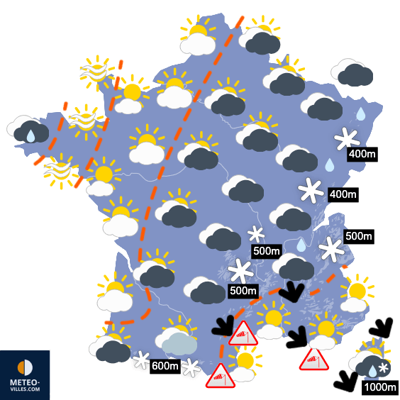 Carte de température France