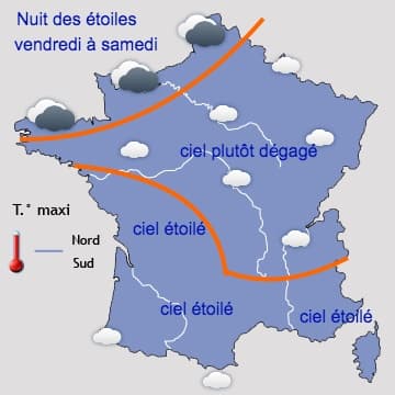 Image d'illustration pour Une météo favorable pour les nuits des étoiles des 5,6 et 7 août 2016