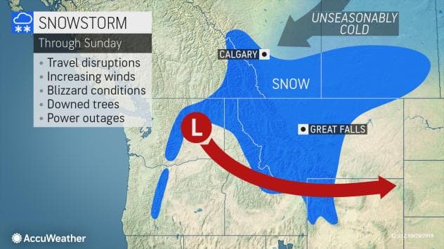 Image d'illustration pour Tempête hivernale historique entre Alberta et Montana