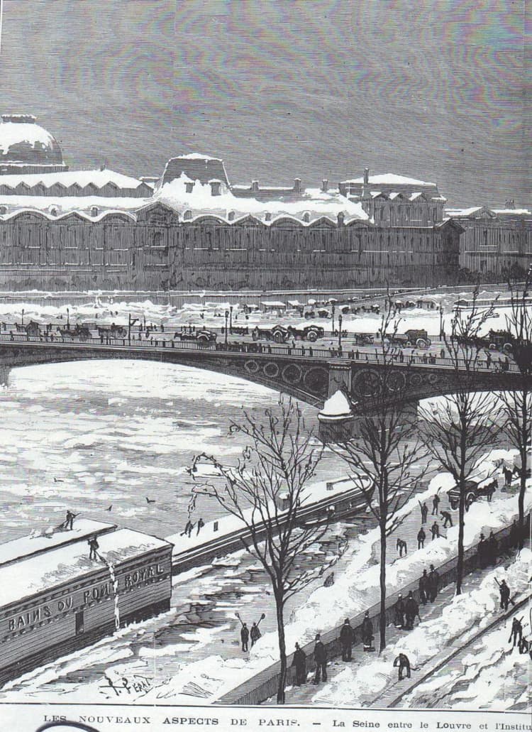 Image d'illustration pour Paris dans le froid, la neige et la glace en décembre 1879