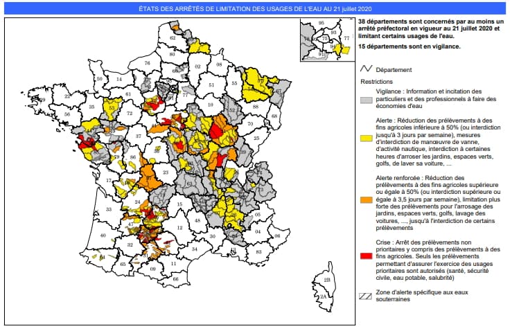 Image d'illustration pour Vers le mois de juillet le plus sec en France depuis 1960 ?