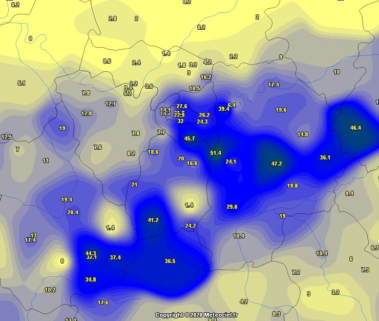 Image d'illustration pour Bilan des orages & fortes pluies en France les 3 et 4 juin 2020