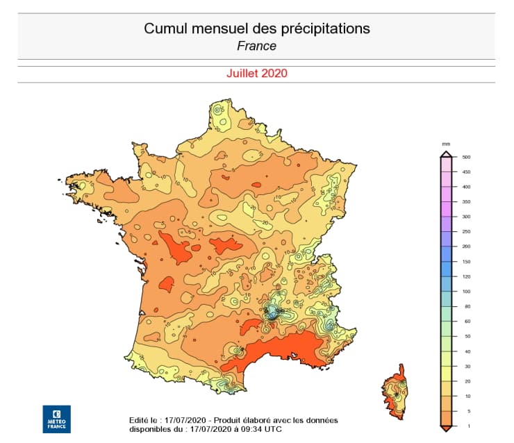 Image d'illustration pour Vers le mois de juillet le plus sec en France depuis 1960 ?