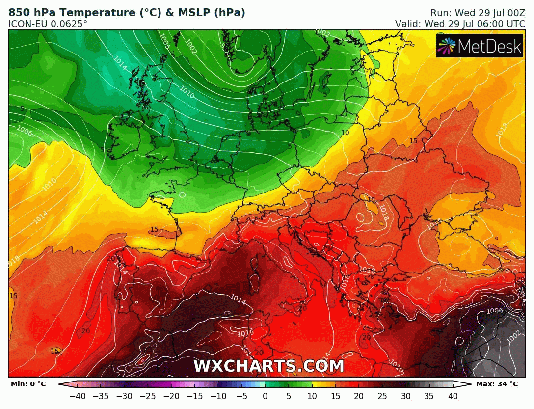 Image d'illustration pour Températures caniculaires sur la France entre jeudi et samedi