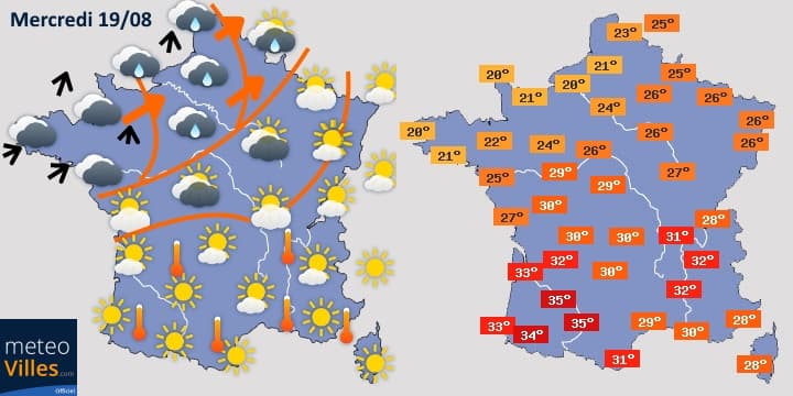 Image d'illustration pour Pic de chaleur sur la France entre mercredi et vendredi