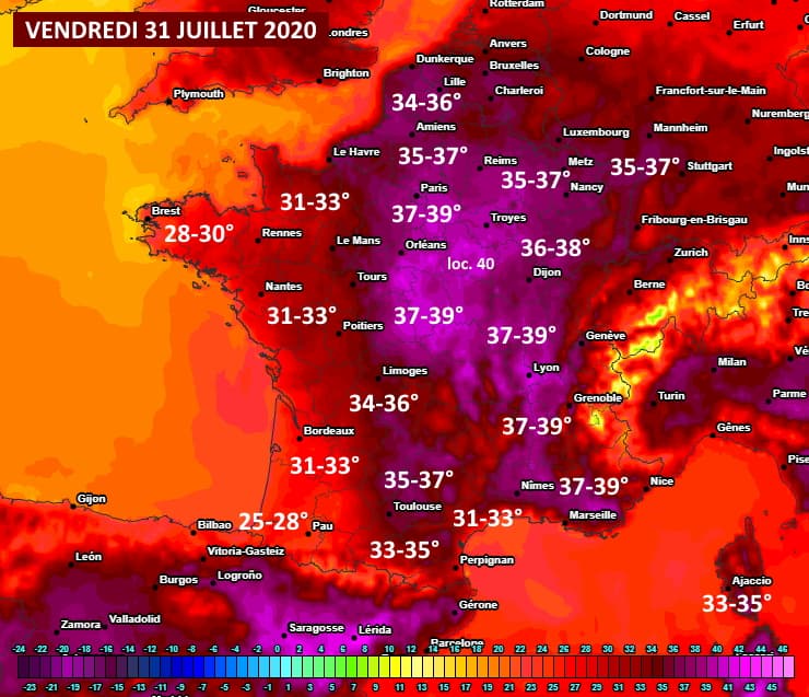 Image d'illustration pour Températures caniculaires sur la France entre jeudi et samedi