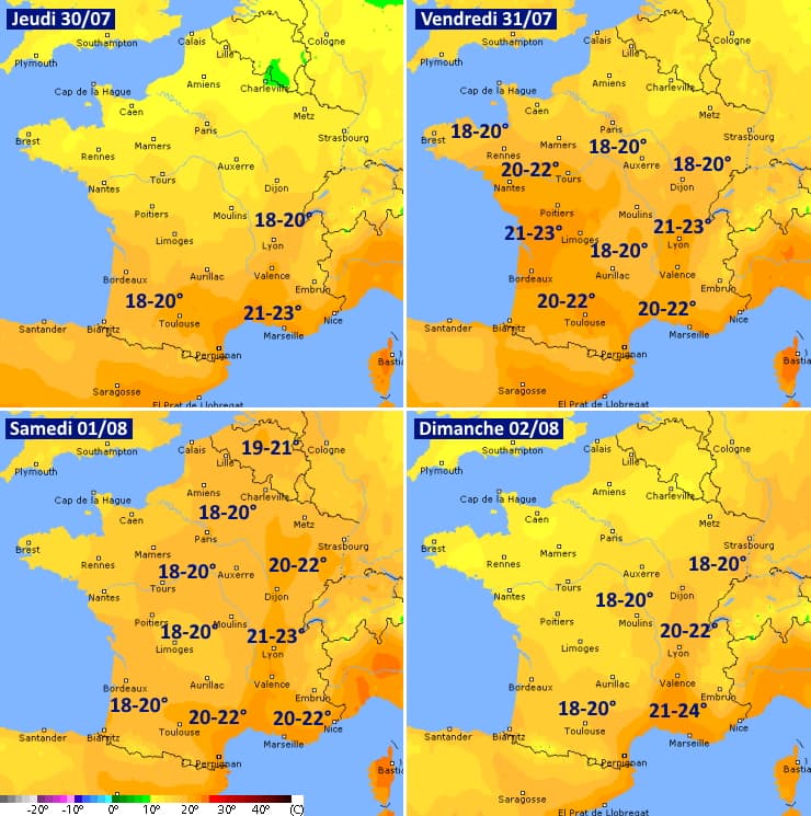 Image d'illustration pour Températures caniculaires sur la France entre jeudi et samedi