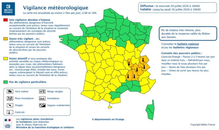 Image d'illustration pour Températures caniculaires sur la France entre jeudi et samedi