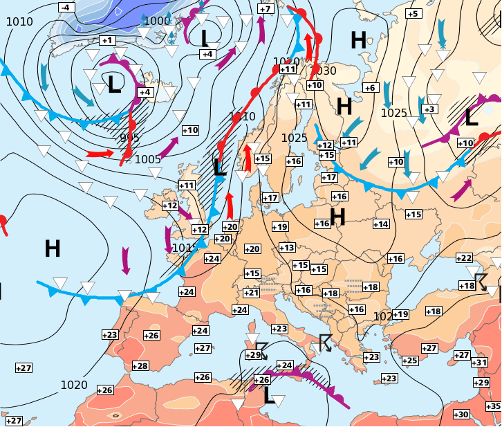 Image d'illustration pour Passage d'un front froid - première neige sur les Highlands