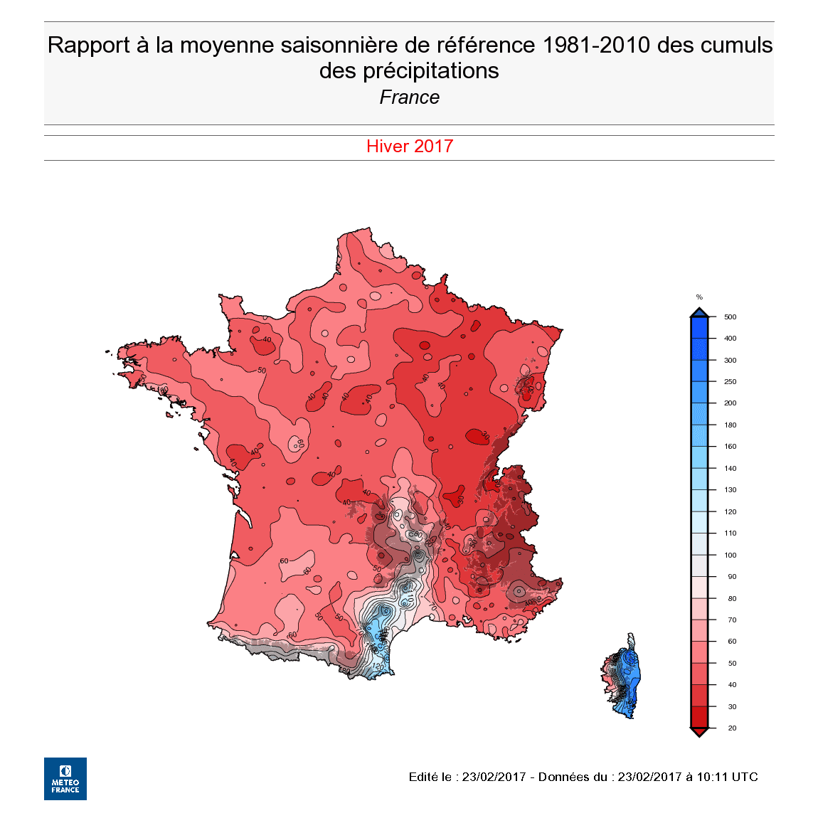 Image d'illustration pour Hiver 2016/2017 : un déficit pluviométrique marqué 