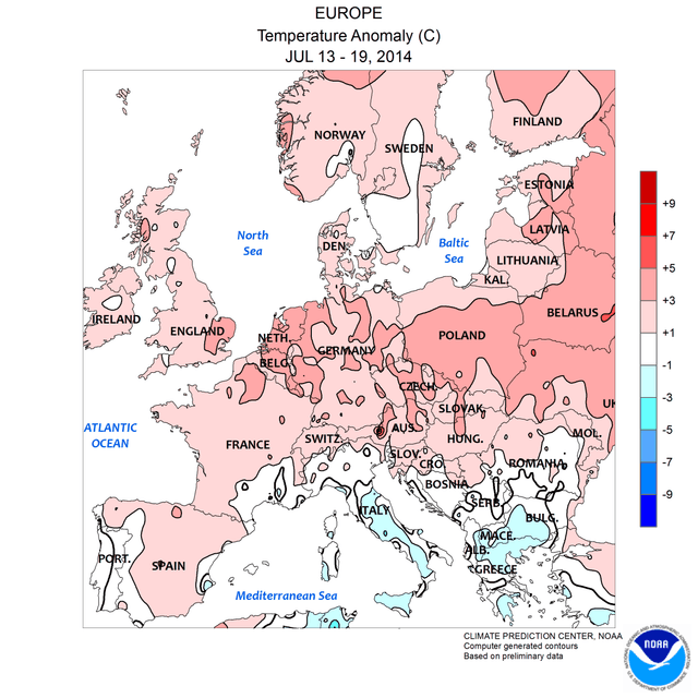 Image d'illustration pour Bilan de la semaine dernière : très chaud en Scandinavie, souvent très arrosé