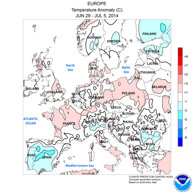 Image d'illustration pour Bilan de la semaine dernière : très chaud en Scandinavie, souvent très arrosé