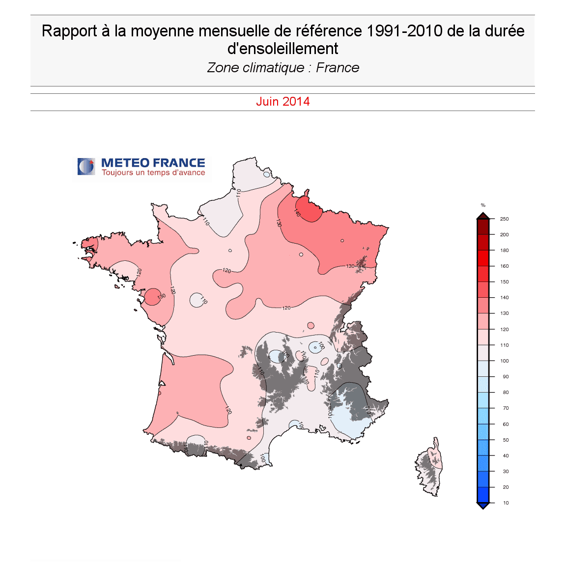 Image d'illustration pour Bilan cartographié de juin 2014 : chaud, orageux mais sec et bien ensoleillé