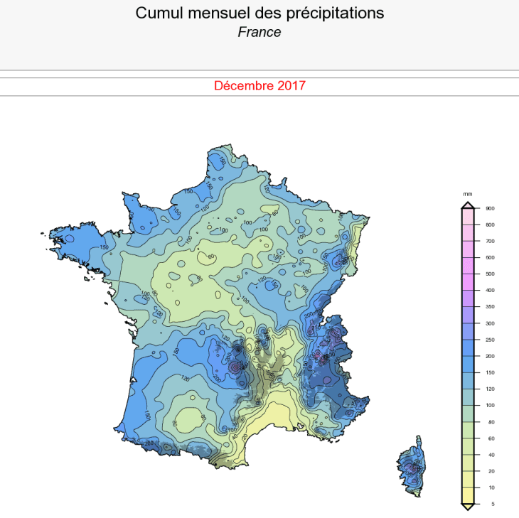 Image d'illustration pour Bilan de décembre 2017 : tempêtes, pluie et neige