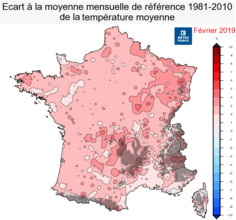 Image d'illustration pour Bilan météo détaillé de février 2019 sur 33 villes