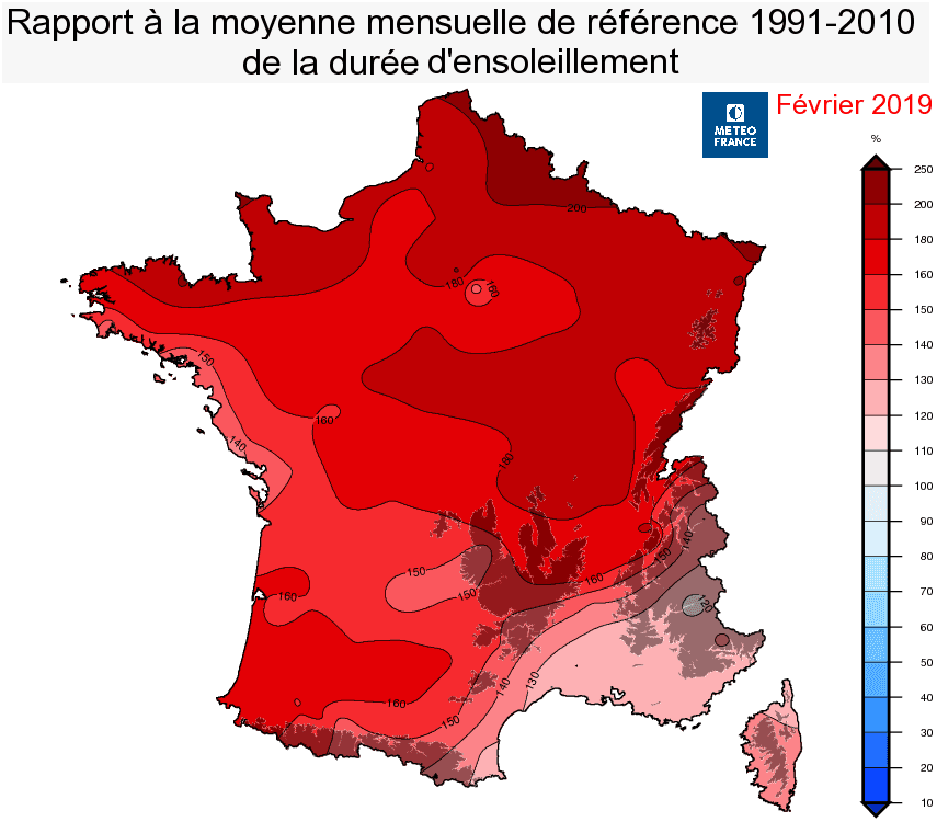 Image d'illustration pour Bilan météo détaillé de février 2019 sur 33 villes