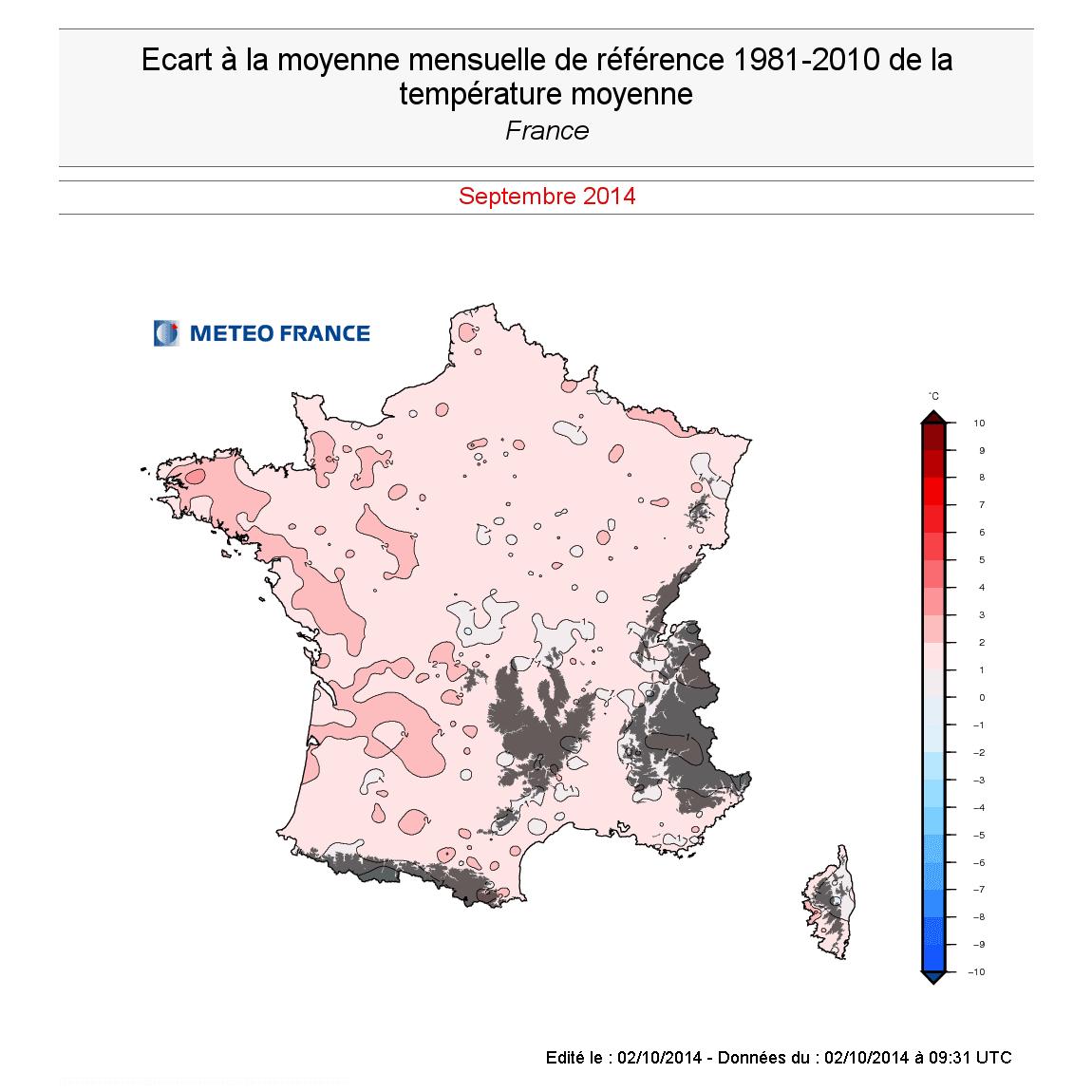 Image d'illustration pour Bilan de septembre : doux, ensoleillé et souvent sec sauf en Languedoc Roussillon