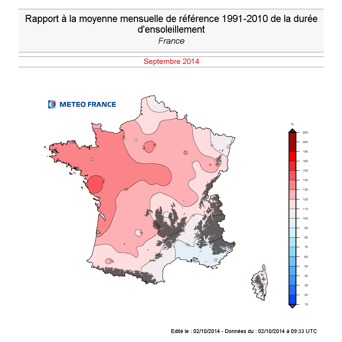 Image d'illustration pour Bilan de septembre : doux, ensoleillé et souvent sec sauf en Languedoc Roussillon