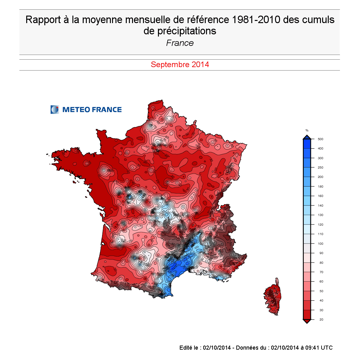 Image d'illustration pour Bilan de septembre : doux, ensoleillé et souvent sec sauf en Languedoc Roussillon