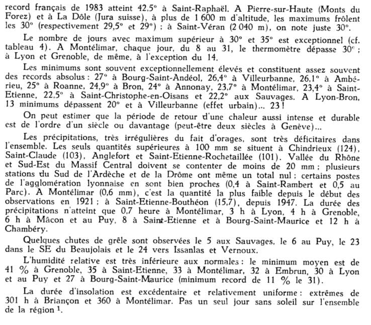 Image d'illustration pour Forte chaleur et canicule en juillet 1983