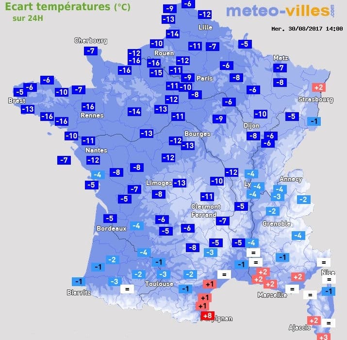 Image d'illustration pour Vague de chaleur tardive puis chute des températures