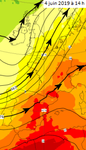 Image d'illustration pour Chaleur à l'Est attisant de violents orages