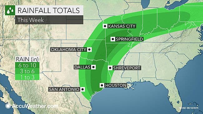 Image d'illustration pour La tempête tropicale Bill provoque des inondations aux Etats-Unis