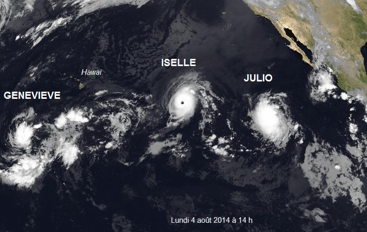 Image d'illustration pour Cyclone : Julio et Iselle sur le Pacifique Nord-Ouest (Hawaï)