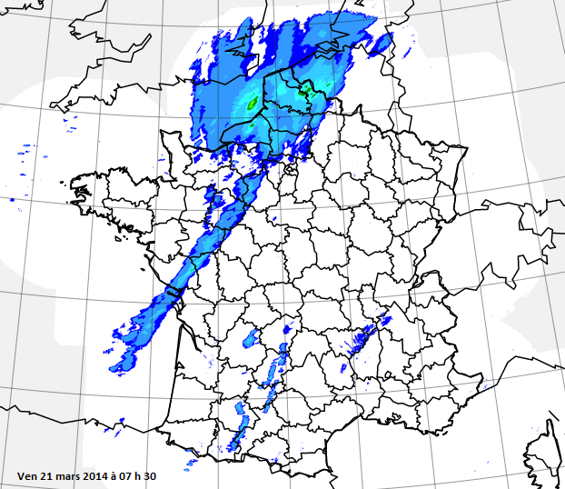 Image d'illustration pour Pluie, neige, grêle, orages et fraîcheur du 21 au 23 mars
