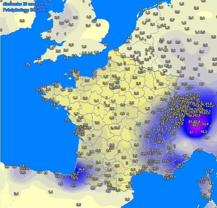 Image d'illustration pour Pluie, neige, grêle, orages et fraîcheur du 21 au 23 mars