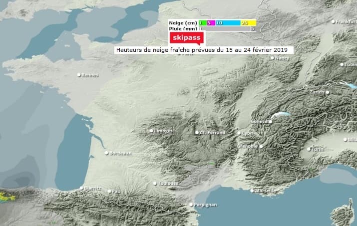 Image d'illustration pour Enneigement sur Pyrénées et Alpes & vacances de février