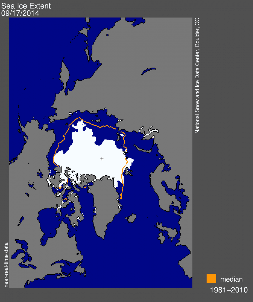 Image d'illustration pour Minimum annuel de l'étendue de la banquise Arctique