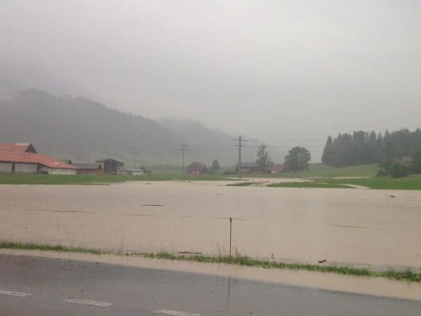Image d'illustration pour Fortes pluies sur le Centre Est - inondations et coulés de boue en Suisse