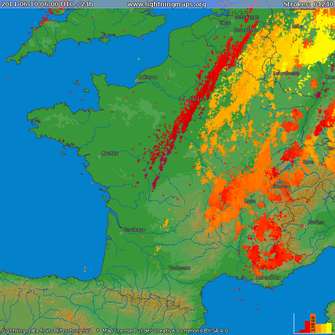 Image d'illustration pour Synthèse des orages du 6 au 13 juin : grêle, rafale, tornade et crue subite