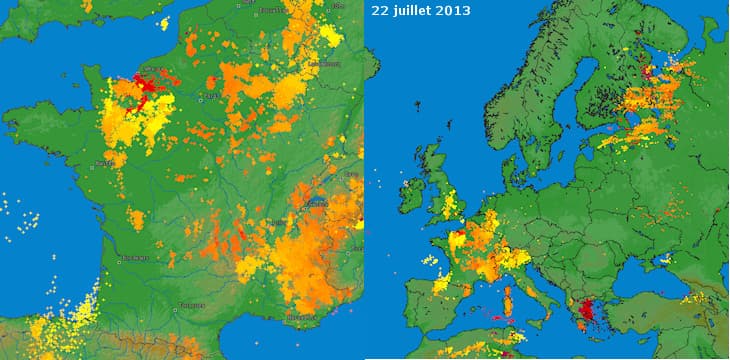 Image d'illustration pour Orages violents à Caen, au Nord et à l'Est