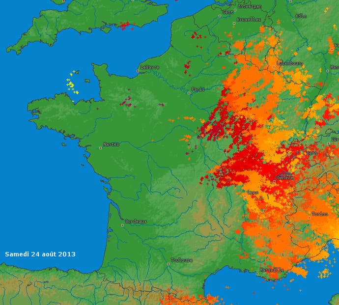 Image d'illustration pour Orages violents en Saône et Loire, Jura et Ain