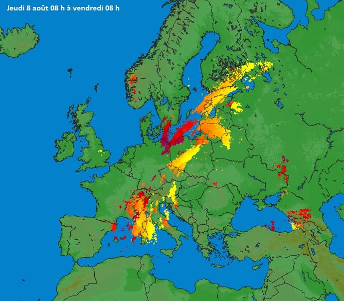 Image d'illustration pour Orages violents en Corse - Trombe sur le Léman