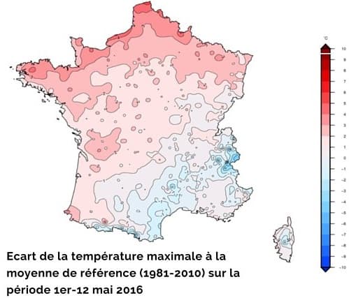 Image d'illustration pour Baisse sensible des température et risque de gel pour la Pentecôte
