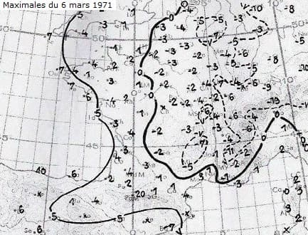 Image d'illustration pour Vague de froid tardive et neige en mars 1971