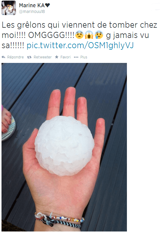 Image d'illustration pour Orage de grêle violent sur Yvelines, Val d'Oise, Oise, Aisne - énormes grêlons