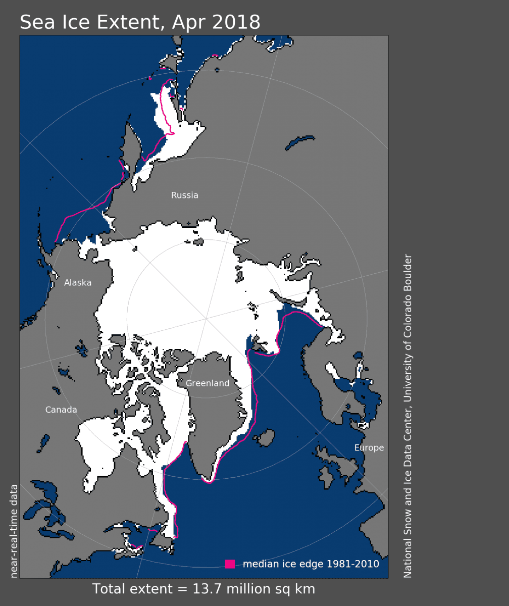 Image d'illustration pour Banquise Arctique : record en avril, une mer de Béring libérée des glaces