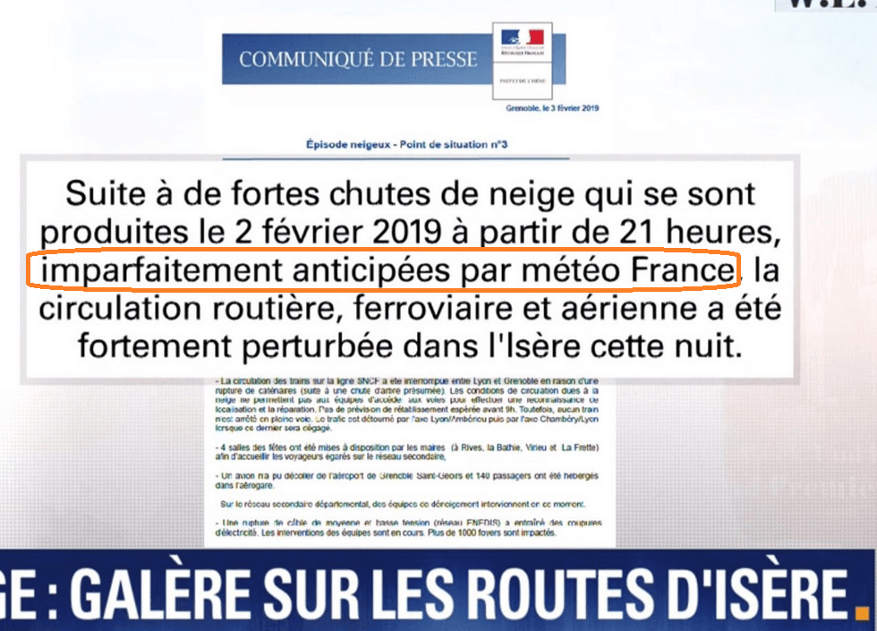 Image d'illustration pour Naufrage sur l'A48: polémique entre Météo-France et le préfet de l'Isère